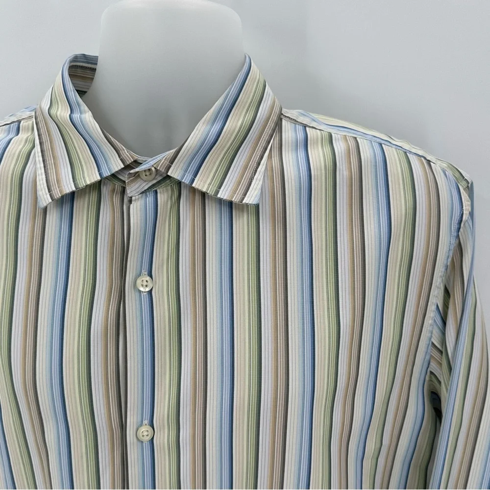 3/$15 Banana Republic Dress Shirt Mens XL Classic Fit Button Up Stripes 00s L/S